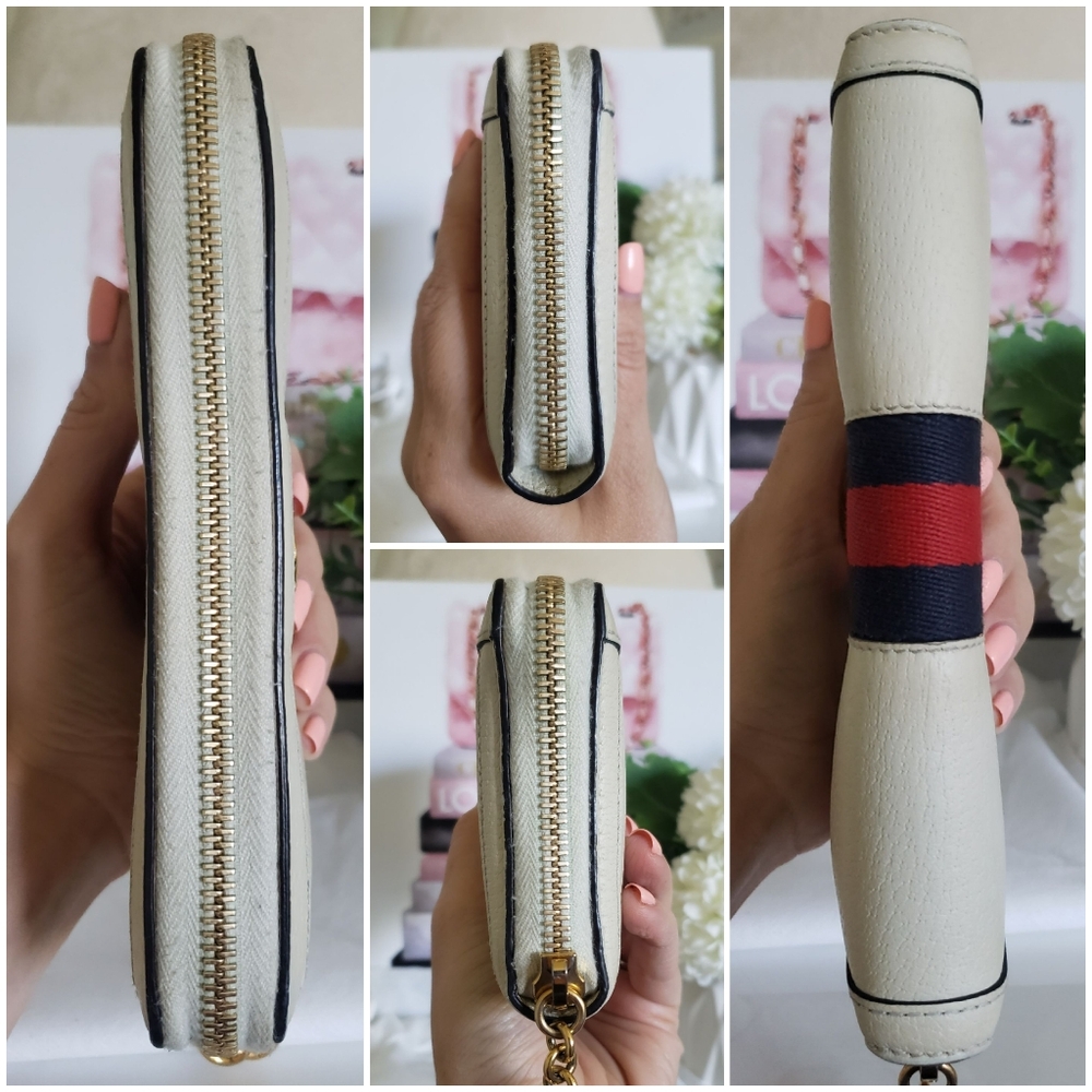 **SOLD** Authentic Pre-owned Gucci Ophidia Web Accent Zip Wallet - Picture 6 of 14
